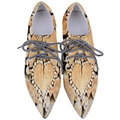 Wooden Heart Pointed Oxford Shoes