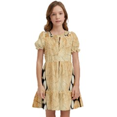 Wooden Heart Kids  Puff Sleeved Dress