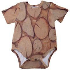 Wood-logs Baby Short Sleeve Onesie Bodysuit by nate14shop