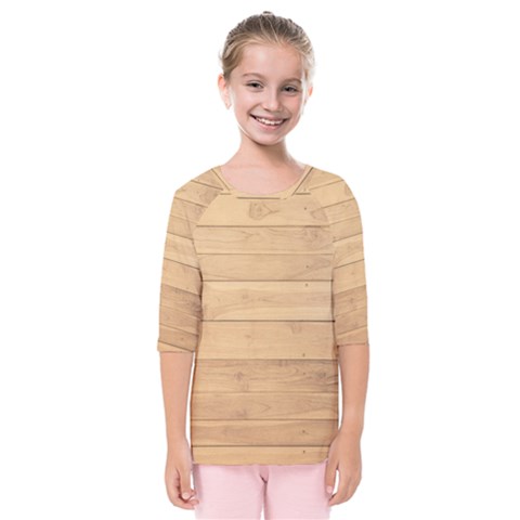 Wood-panel Kids  Quarter Sleeve Raglan Tee by nate14shop