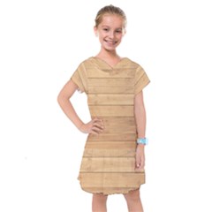 Wood-panel Kids  Drop Waist Dress by nate14shop