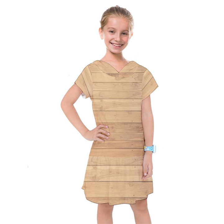 Wood-panel Kids  Drop Waist Dress