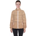 Wood-panel Women s High Neck Windbreaker View1