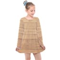 Wood-panel Kids  Long Sleeve Dress View1