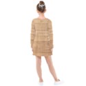 Wood-panel Kids  Long Sleeve Dress View2