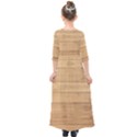 Wood-panel Kids  Quarter Sleeve Maxi Dress View2