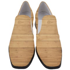 Wood-panel Women Slip On Heel Loafers by nate14shop