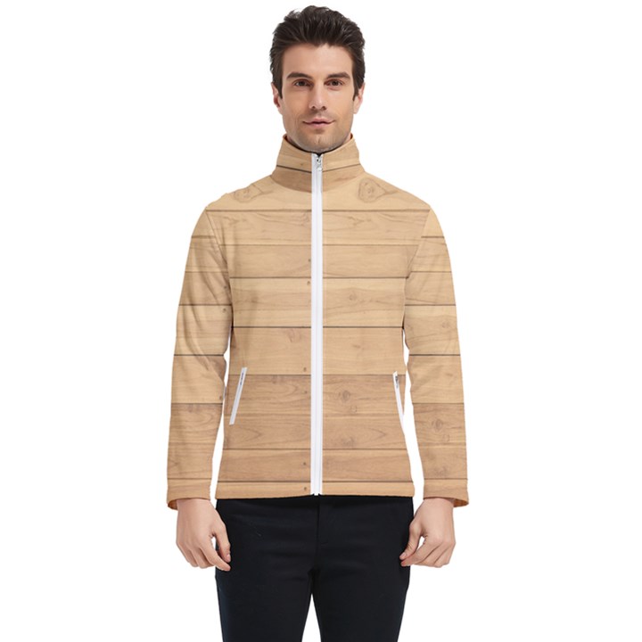 Wood-panel Men s Bomber Jacket