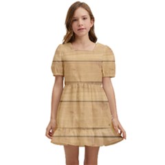 Wood-panel Kids  Short Sleeve Dolly Dress by nate14shop