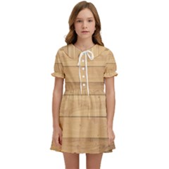 Wood-panel Kids  Sweet Collar Dress by nate14shop