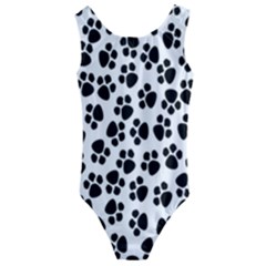 Abstract-black-white Kids  Cut-out Back One Piece Swimsuit by nate14shop