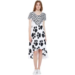 Abstract-black-white High Low Boho Dress by nate14shop