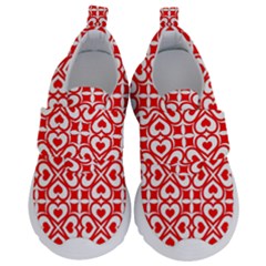 Background-heart Kids  Velcro No Lace Shoes by nate14shop