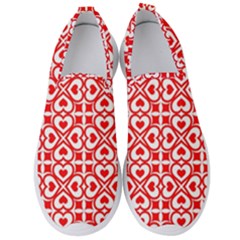 Background-heart Men s Slip On Sneakers by nate14shop