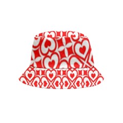 Background-heart Inside Out Bucket Hat (kids) by nate14shop