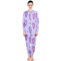 Heart-purple-pink-love Onepiece Jumpsuit (ladies) by nate14shop