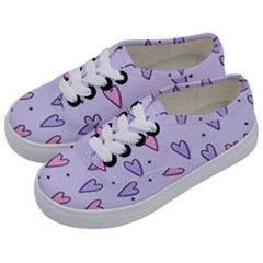 Heart-purple-pink-love Kids  Classic Low Top Sneakers by nate14shop