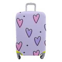 Heart-purple-pink-love Luggage Cover (small) by nate14shop