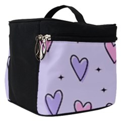 Heart-purple-pink-love Make Up Travel Bag (small) by nate14shop