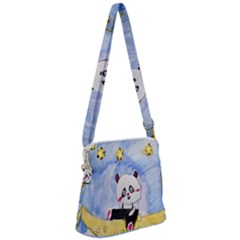 Panda Zipper Messenger Bag by nate14shop