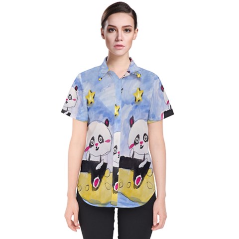 Panda Women s Short Sleeve Shirt by nate14shop