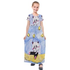 Panda Kids  Short Sleeve Maxi Dress