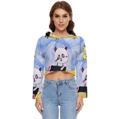 Panda Women s Lightweight Cropped Hoodie by nate14shop