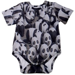 Panda-bear Baby Short Sleeve Onesie Bodysuit by nate14shop