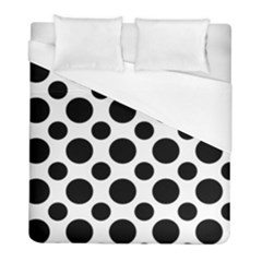 Seamless-polkadot-white-black Duvet Cover (full/ Double Size) by nate14shop