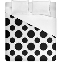 Seamless-polkadot-white-black Duvet Cover (california King Size) by nate14shop