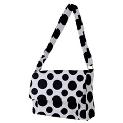 Seamless-polkadot-white-black Full Print Messenger Bag (m)