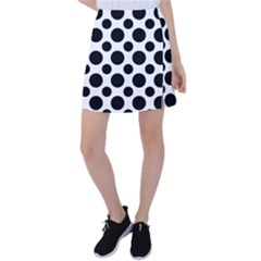 Seamless-polkadot-white-black Tennis Skirt by nate14shop