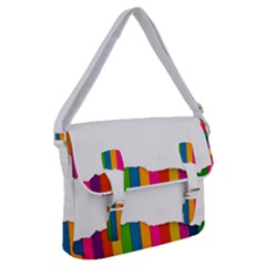 Art-and-craft Buckle Messenger Bag by nate14shop