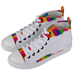 Art-and-craft Women s Mid-top Canvas Sneakers by nate14shop