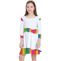 Art-and-craft Kids  Quarter Sleeve Skater Dress