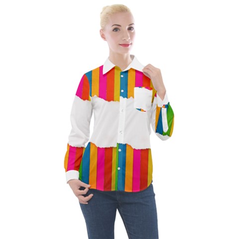 Art-and-craft Women s Long Sleeve Pocket Shirt by nate14shop