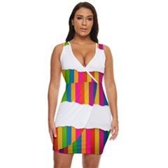 Art-and-craft Draped Bodycon Dress