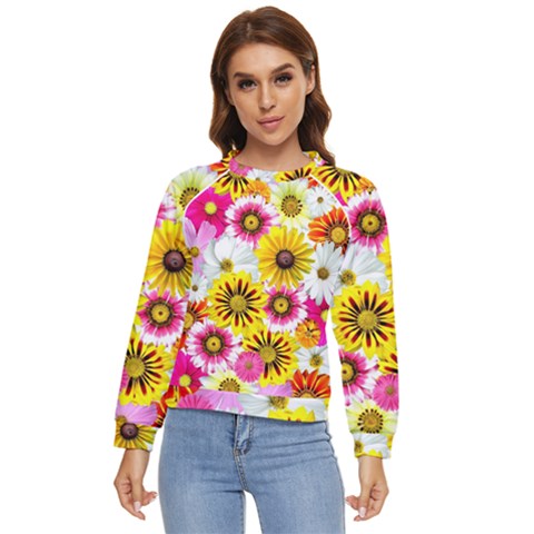 Blossoms Women s Long Sleeve Raglan Tee by nate14shop