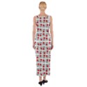 Spanish Love Phrase Motif Pattern Fitted Maxi Dress View2