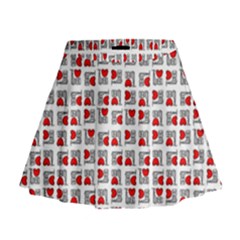 Spanish Love Phrase Motif Pattern Mini Flare Skirt by dflcprintsclothing