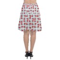 Spanish Love Phrase Motif Pattern Chiffon Wrap Front Skirt View2