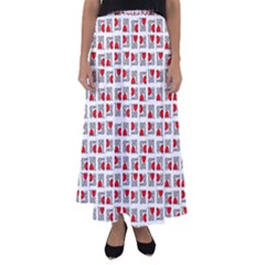 Spanish Love Phrase Motif Pattern Flared Maxi Skirt by dflcprintsclothing