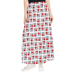 Spanish Love Phrase Motif Pattern Maxi Chiffon Skirt by dflcprintsclothing