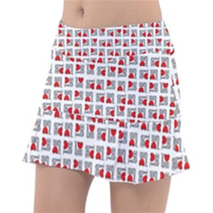 Spanish Love Phrase Motif Pattern Classic Tennis Skirt