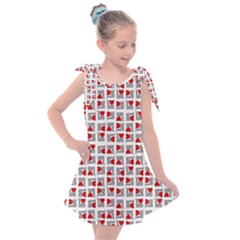 Spanish Love Phrase Motif Pattern Kids  Tie Up Tunic Dress by dflcprintsclothing