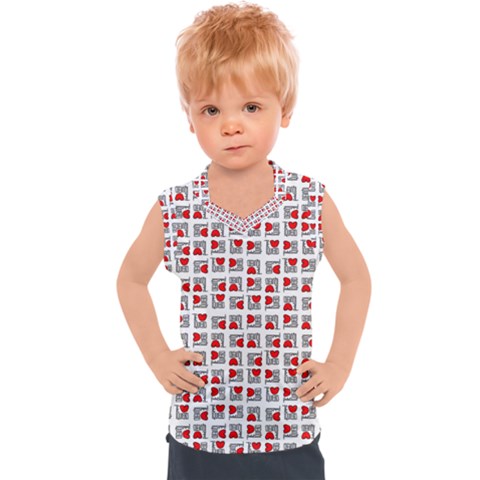 Spanish Love Phrase Motif Pattern Kids  Sport Tank Top by dflcprintsclothing