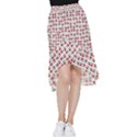 Spanish Love Phrase Motif Pattern Frill Hi Low Chiffon Skirt View1