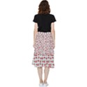 Spanish Love Phrase Motif Pattern Frill Hi Low Chiffon Skirt View2