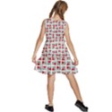 Spanish Love Phrase Motif Pattern Kids  Sleeveless Tiered Mini Dress View4