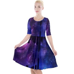 Digital-art Quarter Sleeve A-line Dress by nate14shop